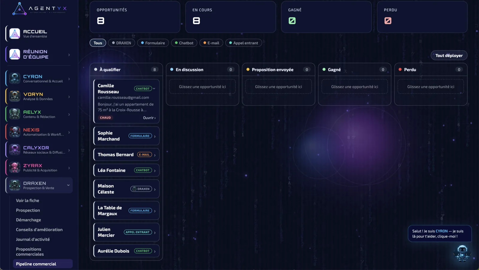 La prospection Agentyx
